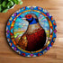 Norman the Pheasant Circular Glass Suncatcher Worktop Saver